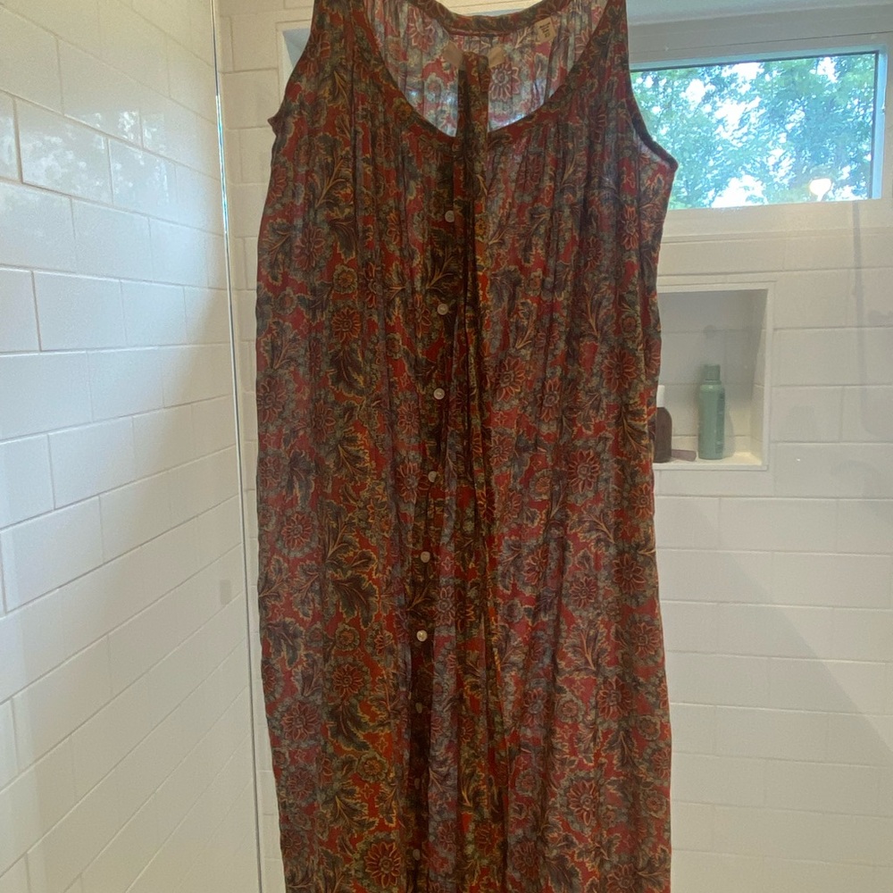 Doen Nevita Floral Sleeveless Button-Down Dress